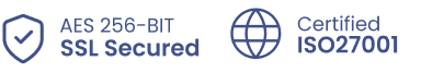 AES 256-BIT SSL Secured and Certified ISO27001